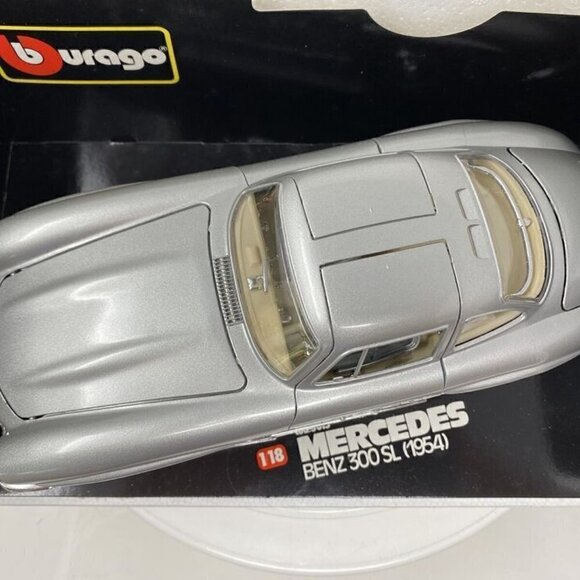 Burago 1954 Silver Mercedes Benz 300SL Diecast new in box - Picture 5 of 9